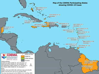 CDEMA Situation Report #11 - COVID-19 Outbreak in CDEMA Participating States - as of 8:00pm on May 21st, 2020