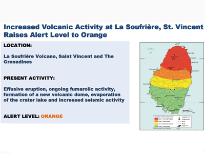 CDEMA Situation Report #1 - Effusive Eruption at La Soufriere Volcano, St. Vincent as of 5:00 pm (AST) on December 30th, 2020