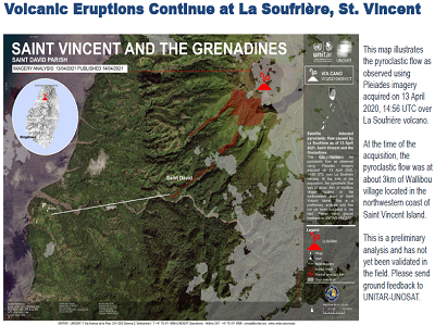 CDEMA Situation Report #15 - Volcanic Eruptions Continue at La Soufrière, St. Vincent and the Grenadines