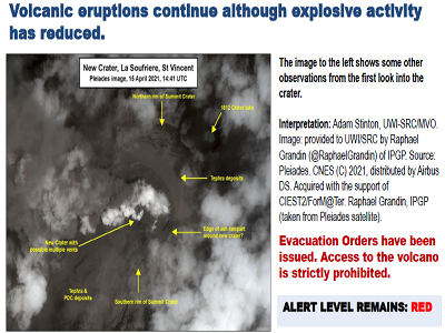 CDEMA SITUATION REPORT #16 - EXPLOSIVE ERUPTION AT LA SOUFRIÈRE VOLCANO, ST. VINCENT and the GRENADINES