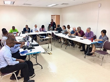 Members of the Eastern Caribbean Development Partner Group – Disaster Management (ECDPG) meeting at CDEMA in Barbados, Thursday September 29, 2016