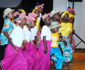Students of Eva Hilton Primary School put on an energetic performance the Opening Ceremony of the Ninth Comprehensive Disaster Management Conference, Monday, November 30, 2015 at Melia Nassau Beach Resort.  (BIS Photo/Kemuel Stubbs)