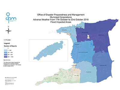 CDEMA Situation Report #3 - Adverse weather resulted in severe flooding in Trinidad & Tobago as of 11:00AM (AST) on October 25, 2018