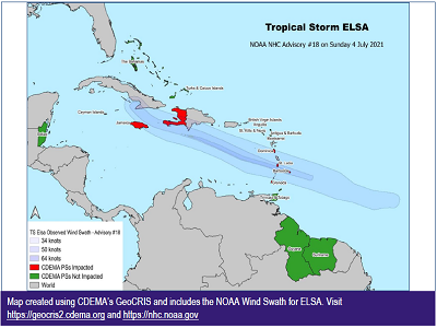 SITUATION REPORT #3 - TROPICAL STORM ELSA