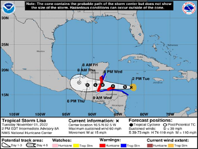 Information Note #2: Tropical Storm Lisa