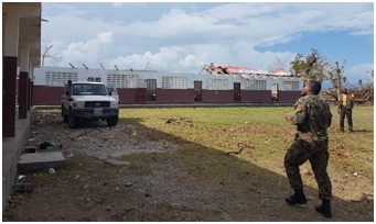 BEFORE: Damage to the Ecole Nationale De Sicard de Pelerin School in Les Cayes as a result of Hurricane Matthew