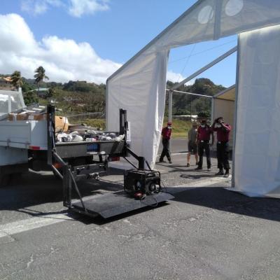 Cdru And Wfp Assembling Mobile Storage Units At The Arnos Vale Logistics Hub In Svg