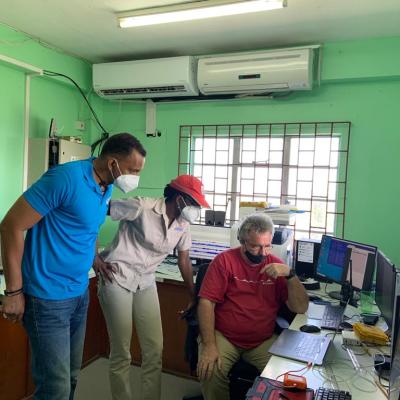 Executive Director Ag Cdema Elizabeth Riley And Director Projects Cdb Daniel Best And Scientist And Seismologist Roderick Stewert