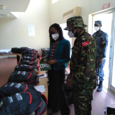 Executive Director Ag Of Cdema Elizabeth Riley With A Member Of The Cdru Team In Svg