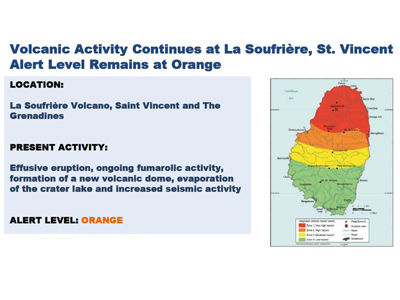CDEMA Situation Report #3 - Effusive Eruption at La Soufriere Volcano, St. Vincent as of 8:00 pm (AST) on January 8th, 2021